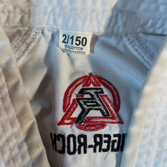 Tiger Rock Kids White Karate Jacket Taekwondo Martial Arts Uniform Gi Size 2/150 - Picture 5 of 11